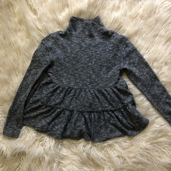 Anthropologie turtleneck babydoll thermal top - Picture 5 of 7